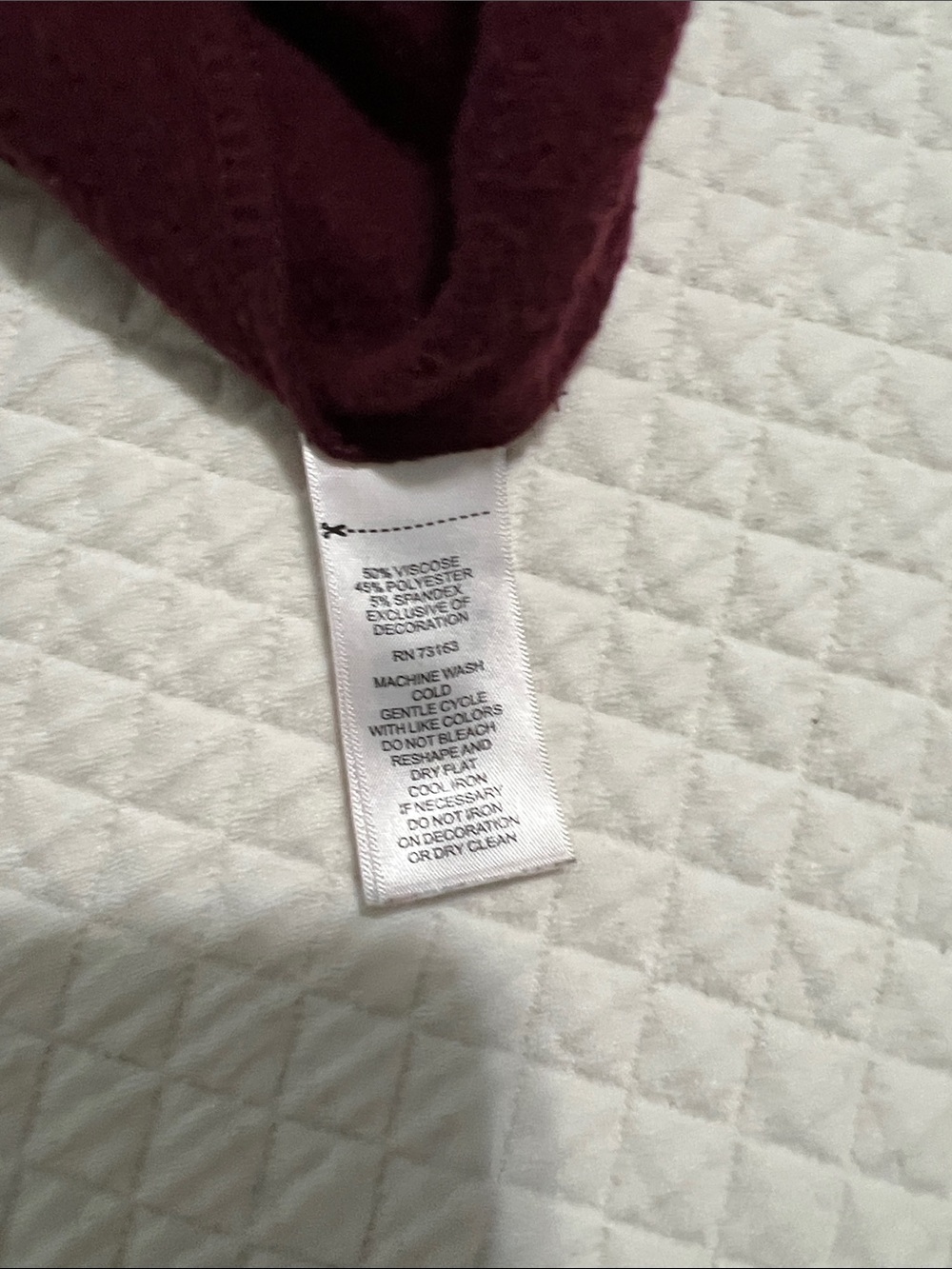 Cupio Burgundy Tie-Front Boatneck Long Sleeve Top - Picture 6 of 6